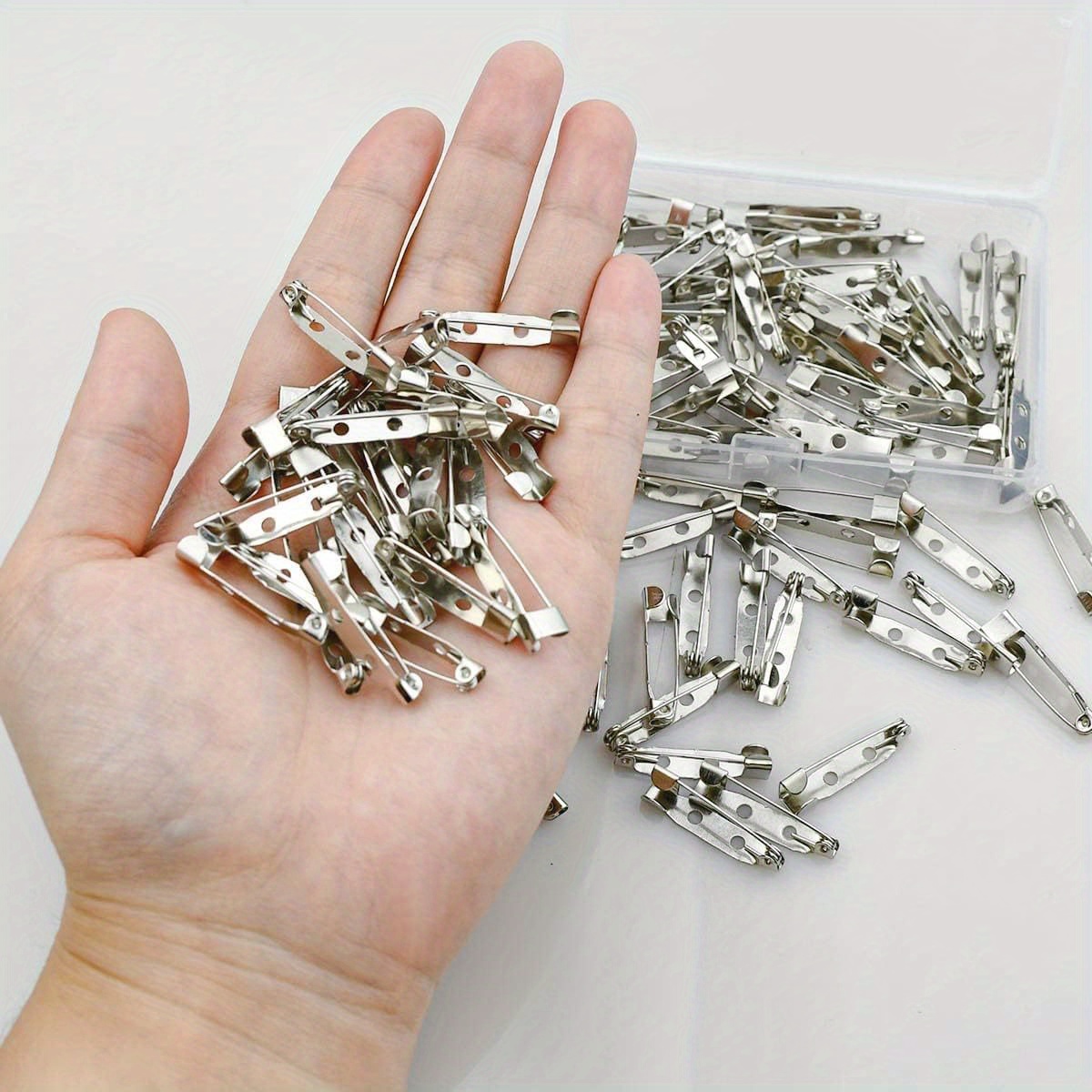 BEADNOVA Bar Pin Back 160pcs Brooch Pin Back Clasp Pin Back Brooch Pins for  Crafts Badge Name Tag DIY Jewelry Making & Craft (Mix Size, 160 Pcs