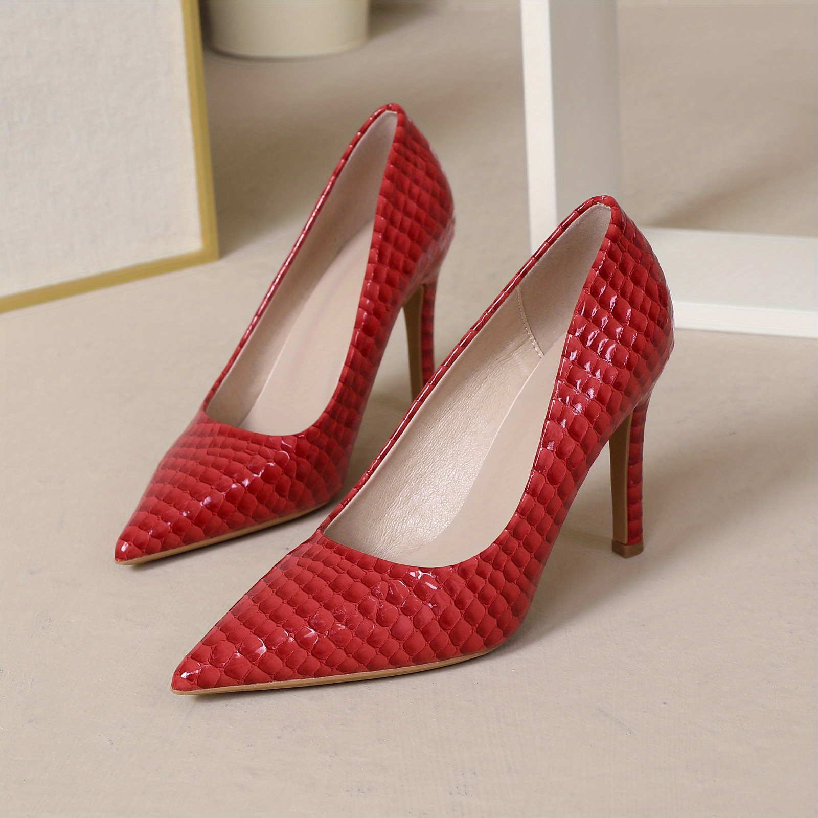 Snakeskin high store heel shoes