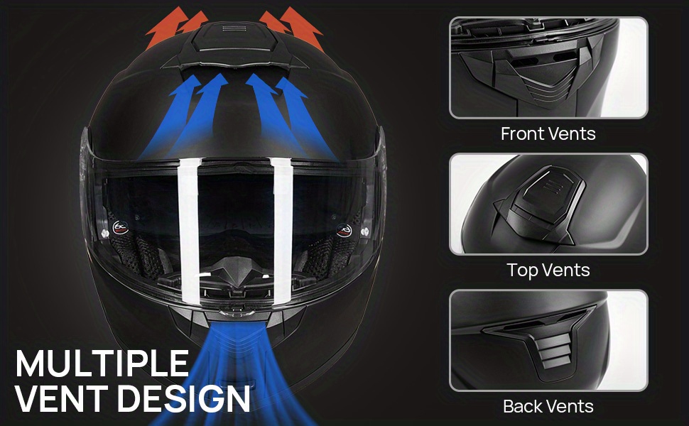 ILM Motorcycle Helmets for Adults Dual Visor Enlarged Air Vents Modular  Full Face Cascos para Motos Men Women DOT Model DP998