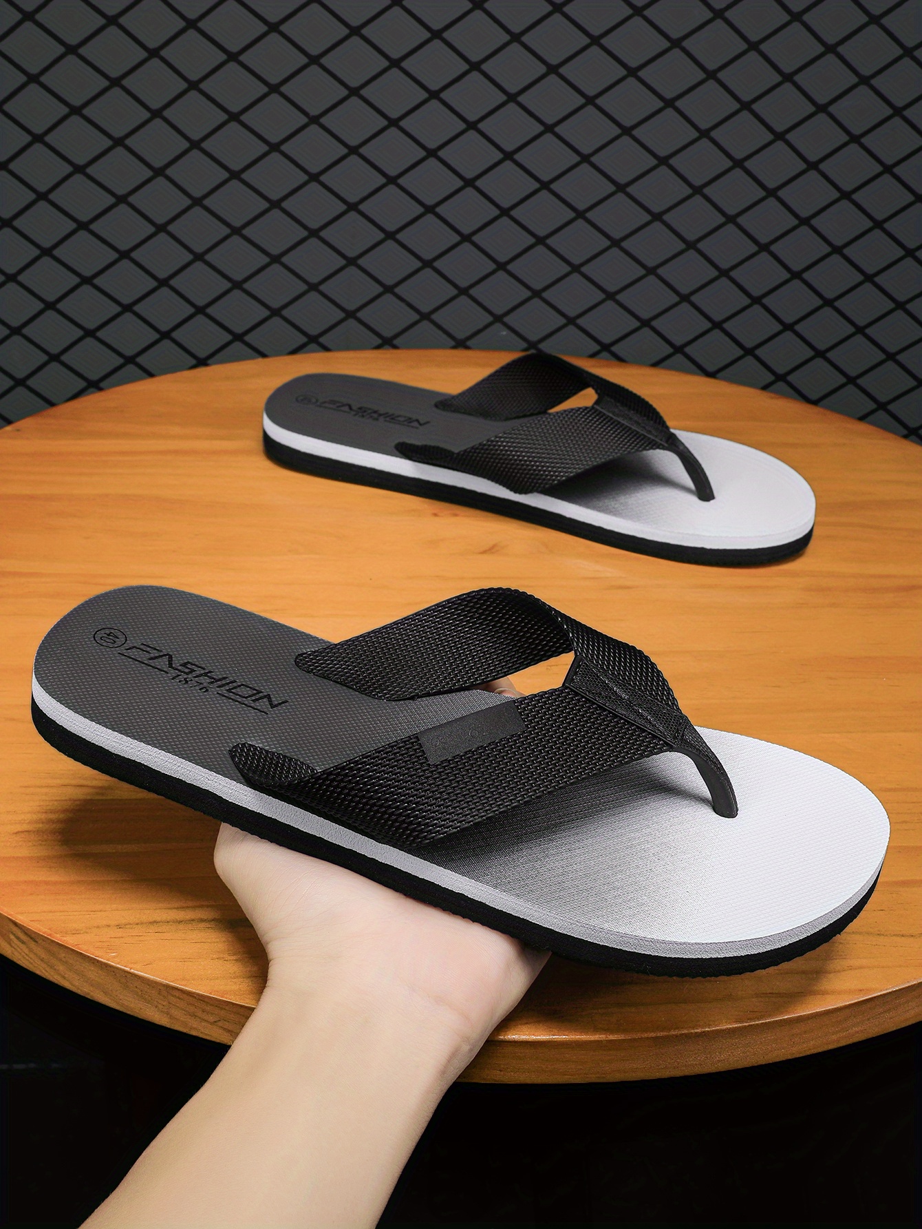 Mens Ombre Thong Sandals Casual Non Slip Flip Flops Shoes Toe Post ...