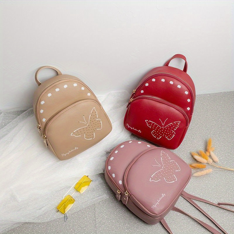 Mini Cute Butterfly Backpack Purse Convertible Preppy School Temu