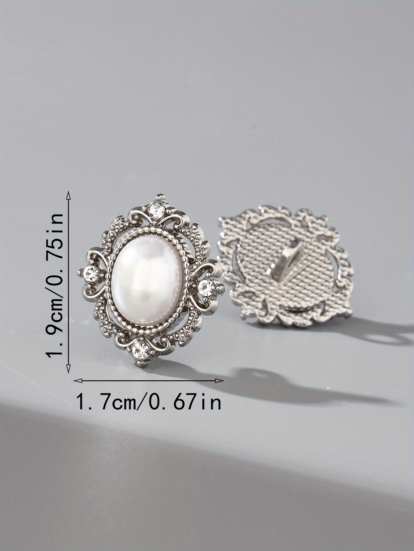 Pearl Shirt Button Covers - Flower Style Button Clips