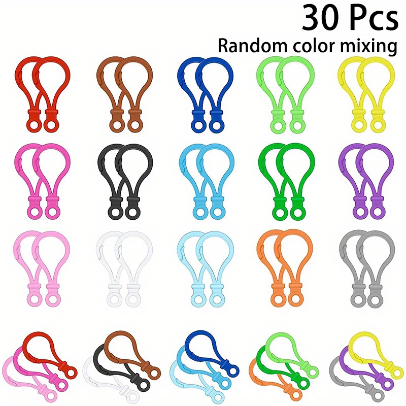 Mixed Colors Lanyard Clips, Keychain Plastic Lobster Claw Clips