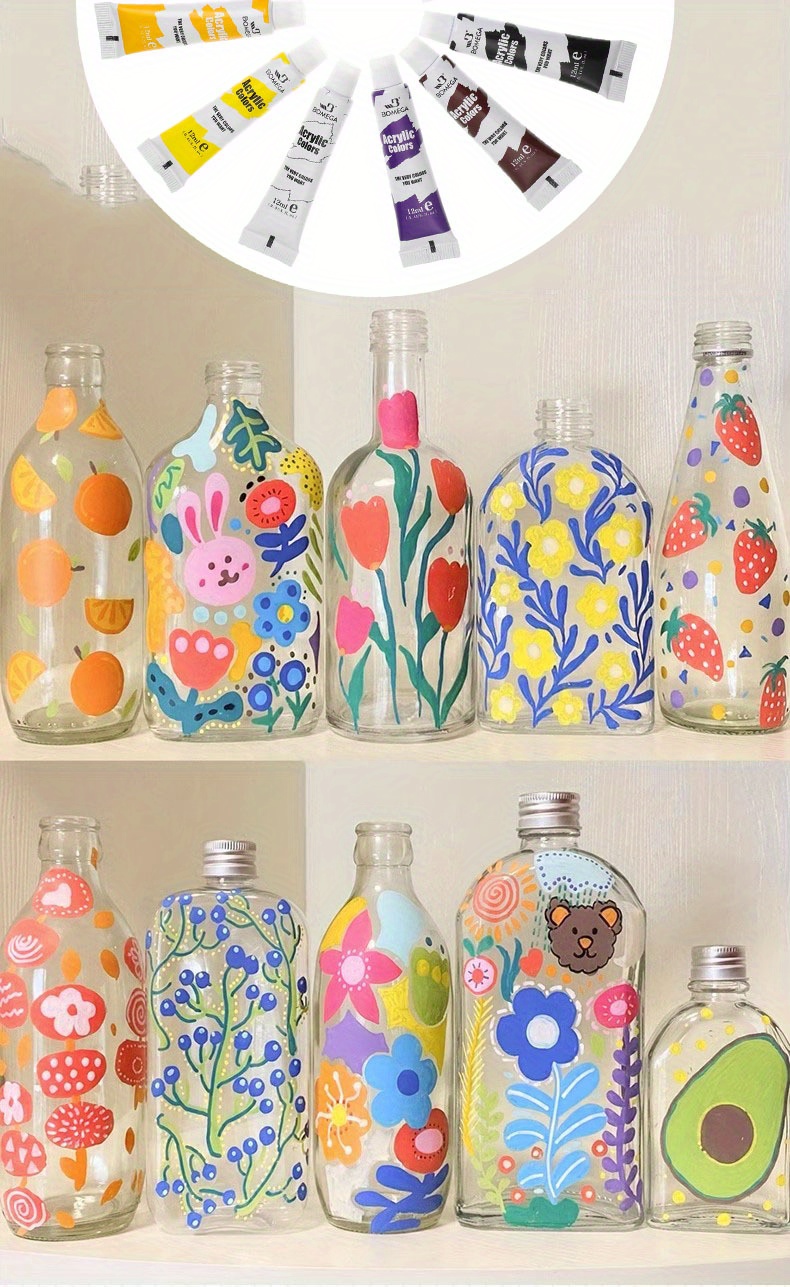 12 couleurs pigments peinture verre idéal décoration diy - Temu Morocco, image size:790x1287