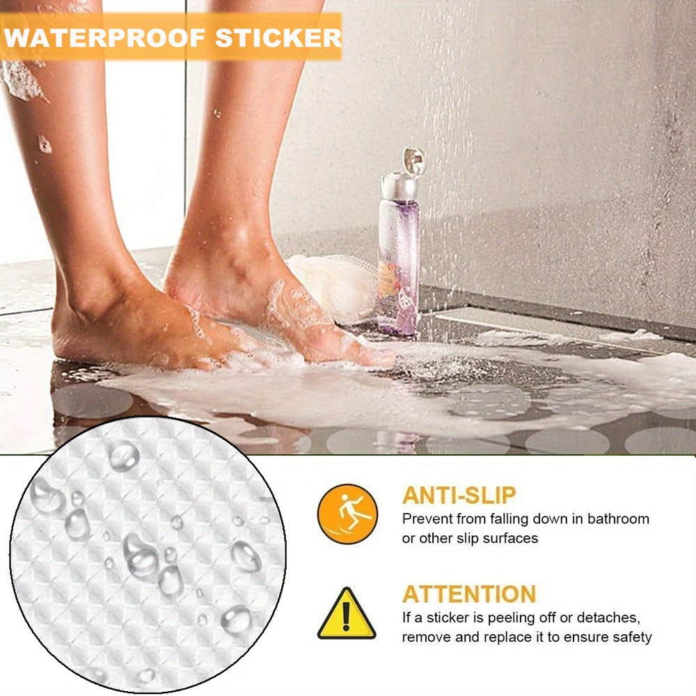   40pcs clear bathroom non slip stickers pvc anti slip shower tread sticker bathroom non slip strip safety bathtub strips   decals bathroom accessories details 14