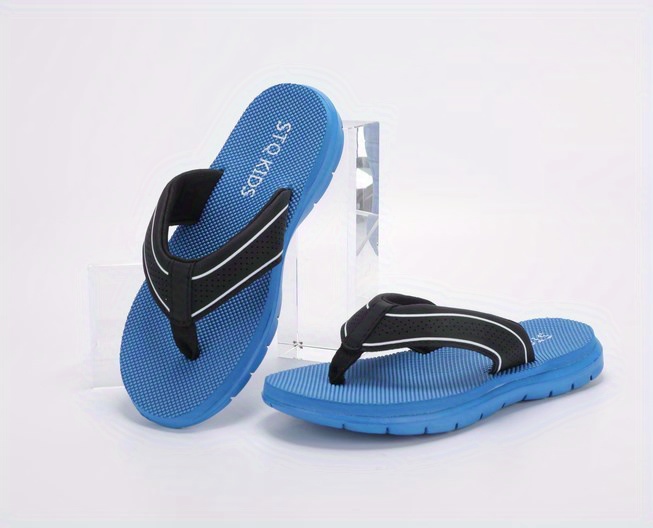 stq youngsterss flip flops non slip comfortable eva beach sandals with black strap ideal for summer activities Product details 22