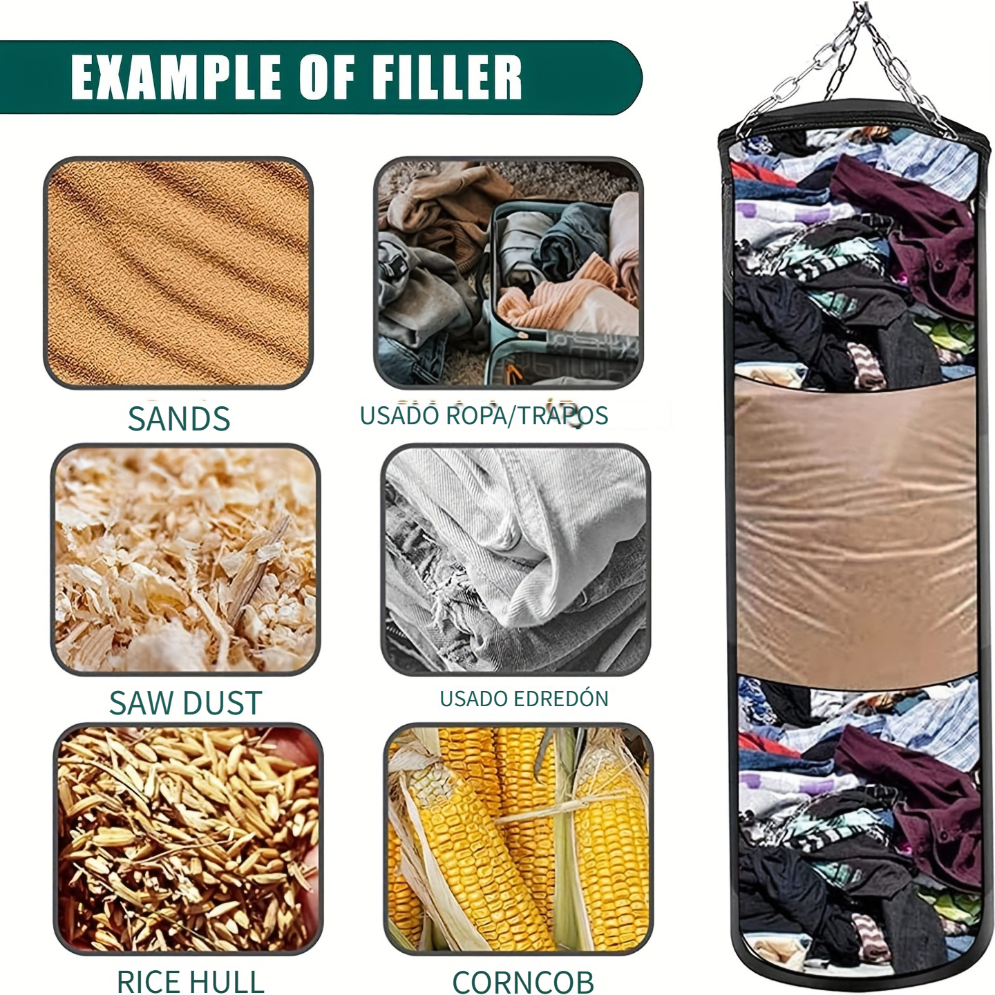 Guantes Con Que Relleno Un Saco De Boxeo Pieza Bolsa Boxeo Negra