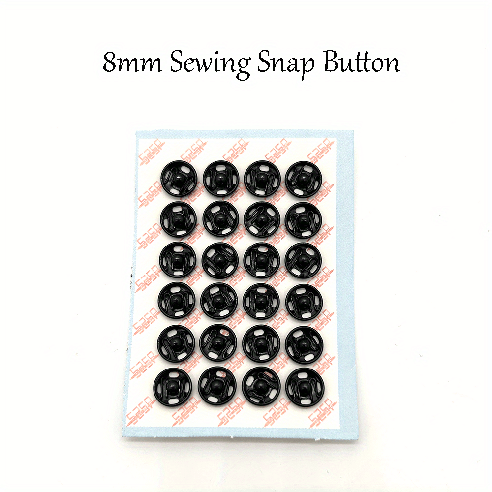 Black Silver Sewing Snap Buttons Snap Fastener Buttons Press - Temu