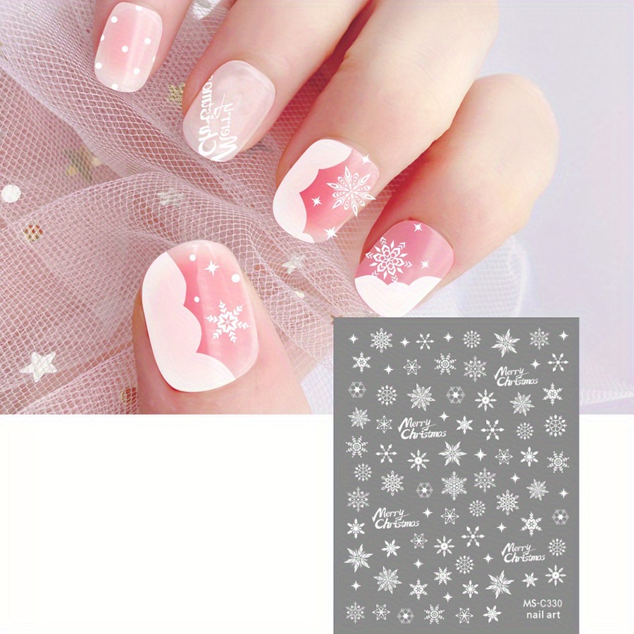 Snowflake Nail Art Decals - Self Adhesive Winter Nail Stickers