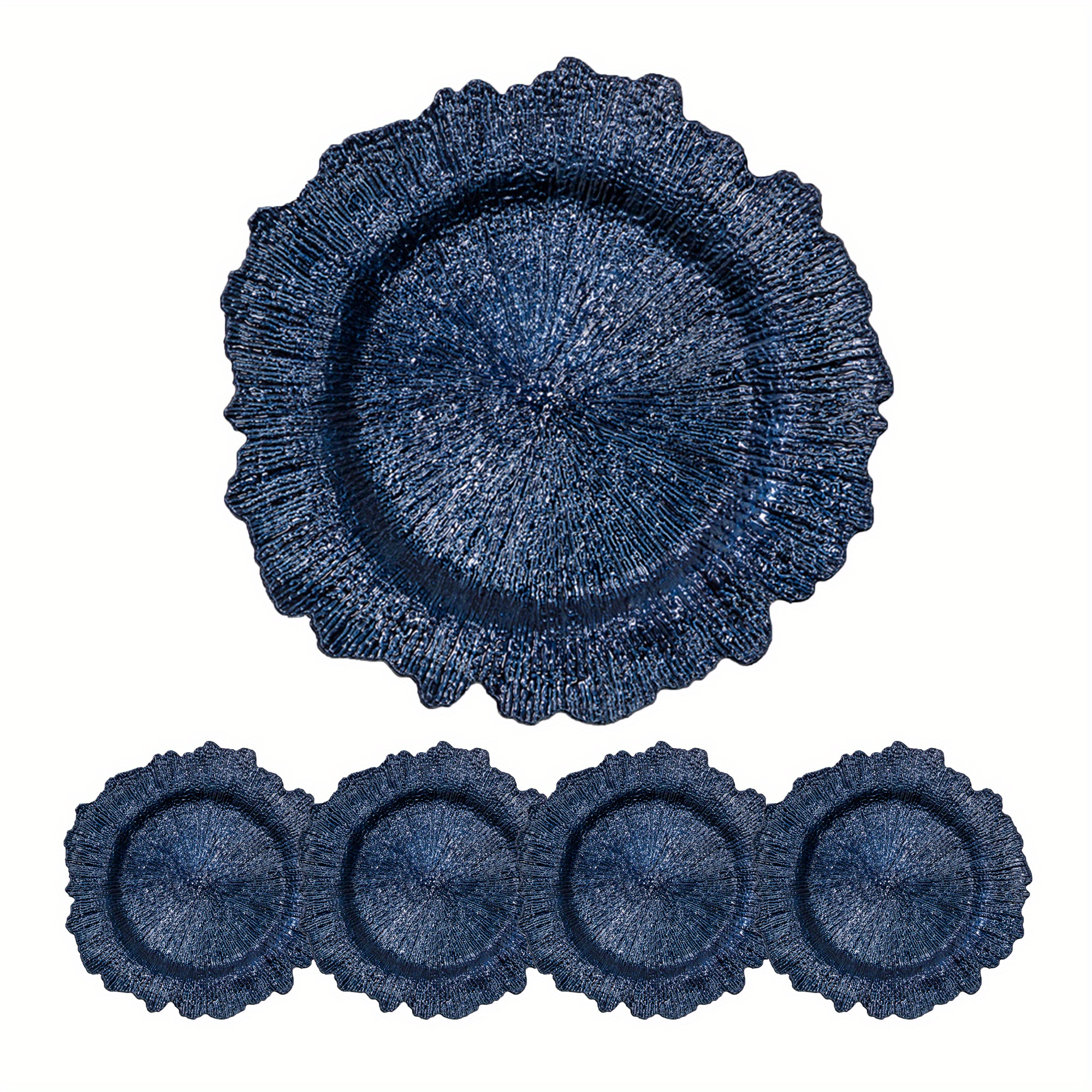 Faux Leather Decorative Charger Blue - Threshold™