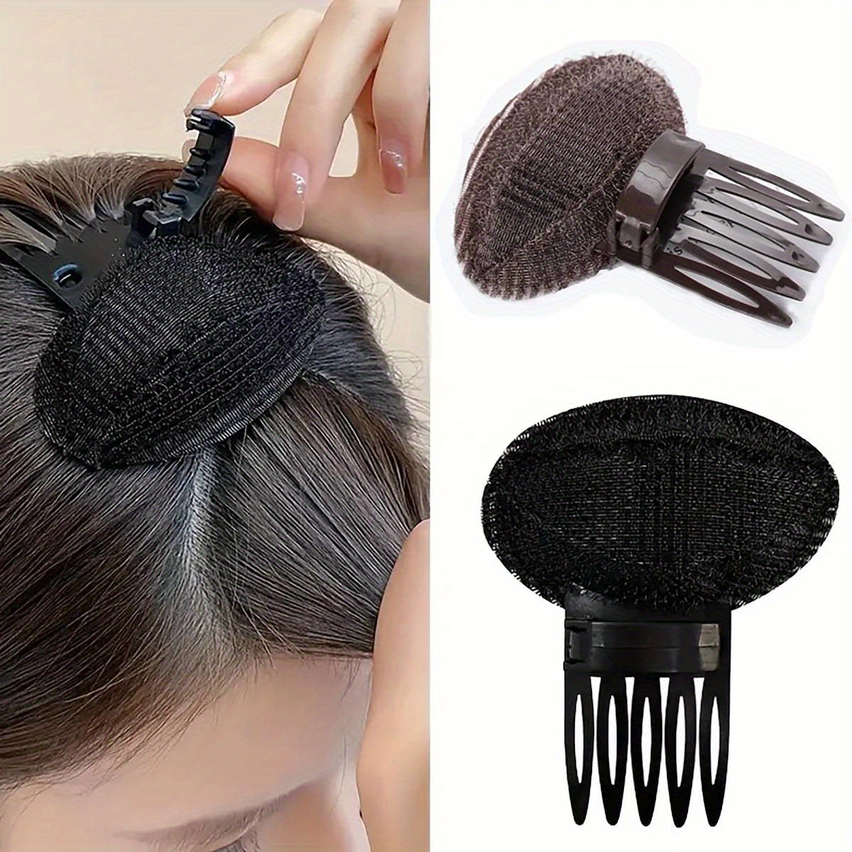 Bump It Up Volume Hair Base Set Sponge Styling Insert Braid Tool Hair Bump  Up Comb Clip Bun Hair Pad Accessories for Women Girls DIY Hairstyle (8)
