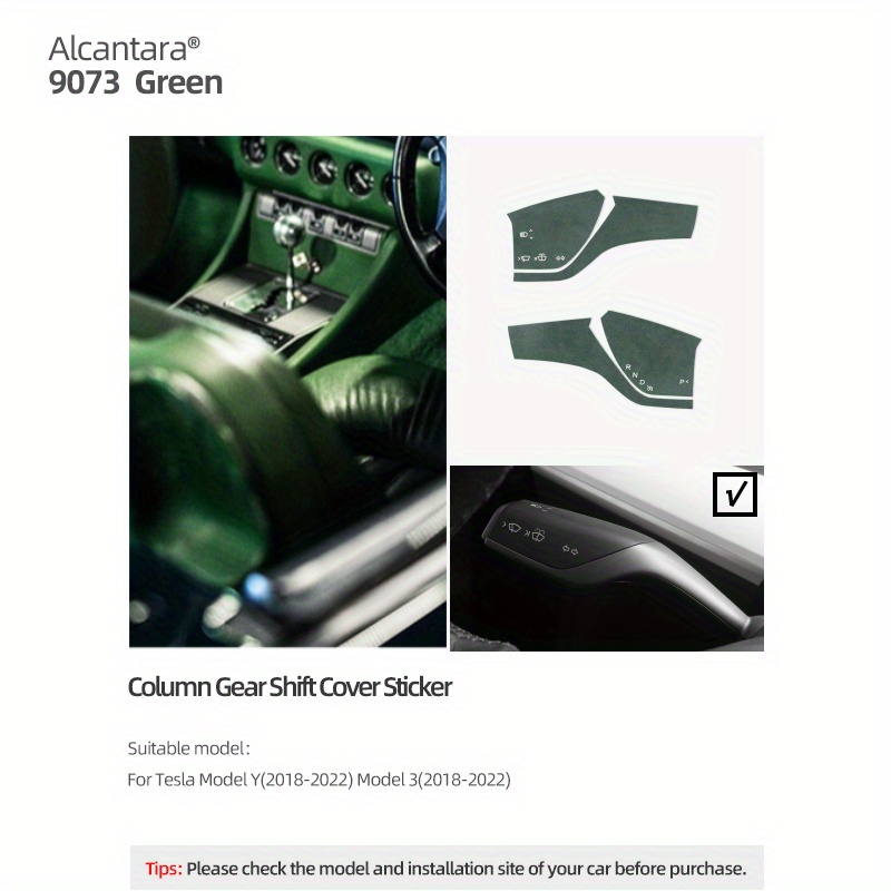 Alcantara Suede Interior Gear Shift Knob Cover Trim Fit For