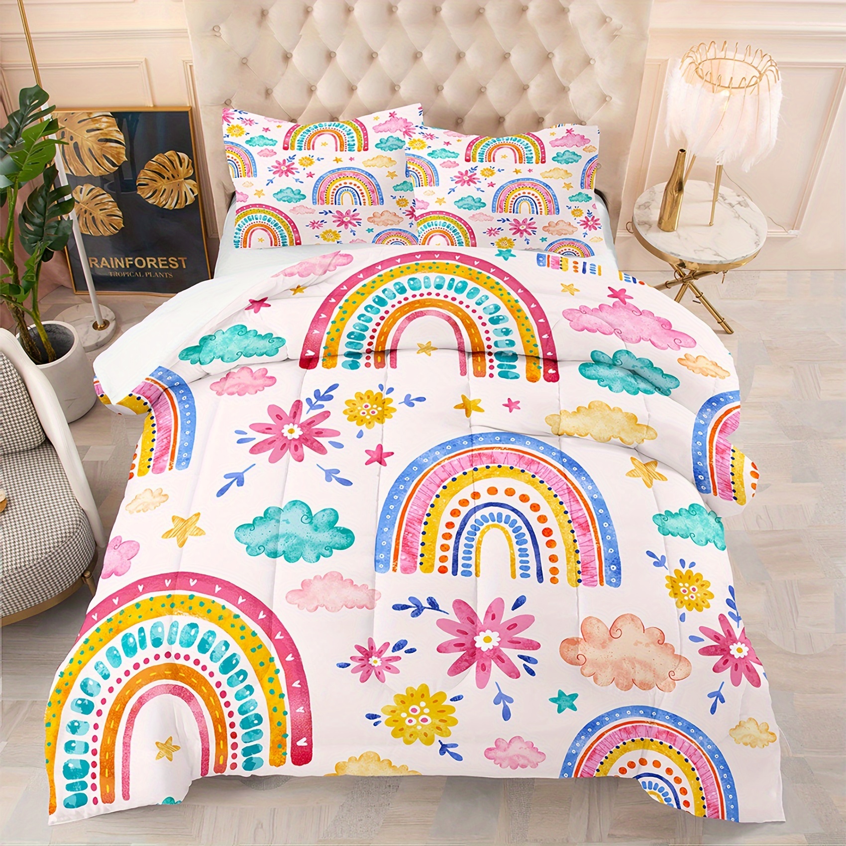 Rainbow on sale queen comforter