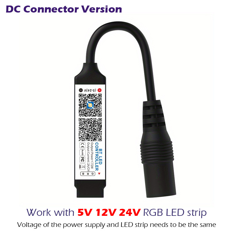 12V RGB LED Strip Light Controller, 24-Key