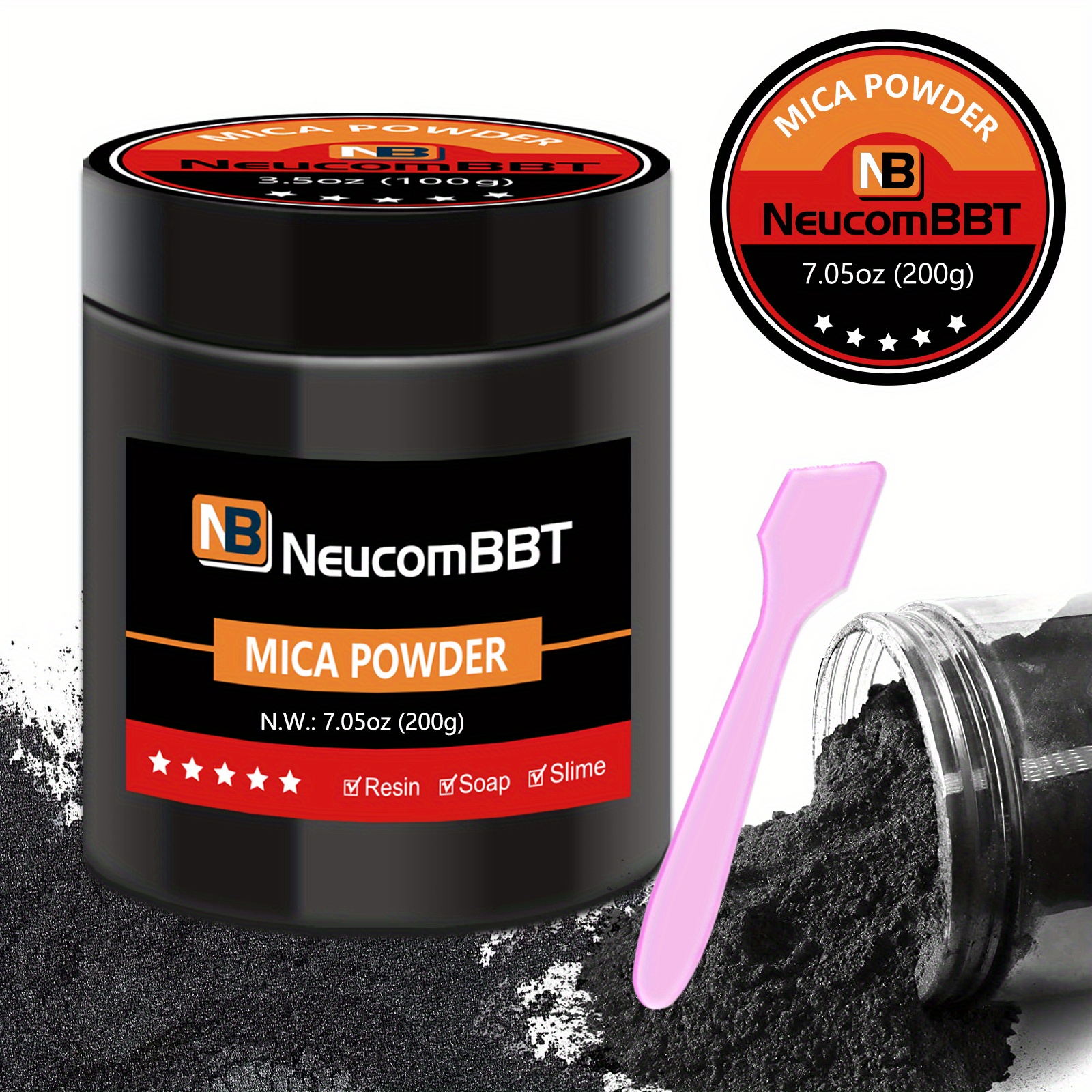 Black Mica Powder for Epoxy Resin 3.5oz (100g) for Soap Candle