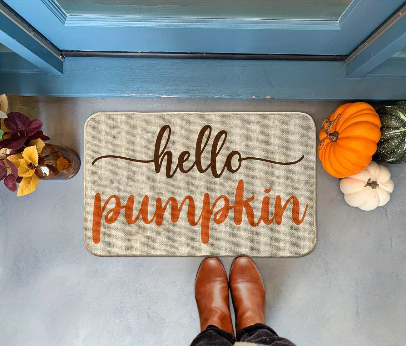 Hey Pumpkin Doormat, Fall Doormat, Front Door Decor, Thanksgiving