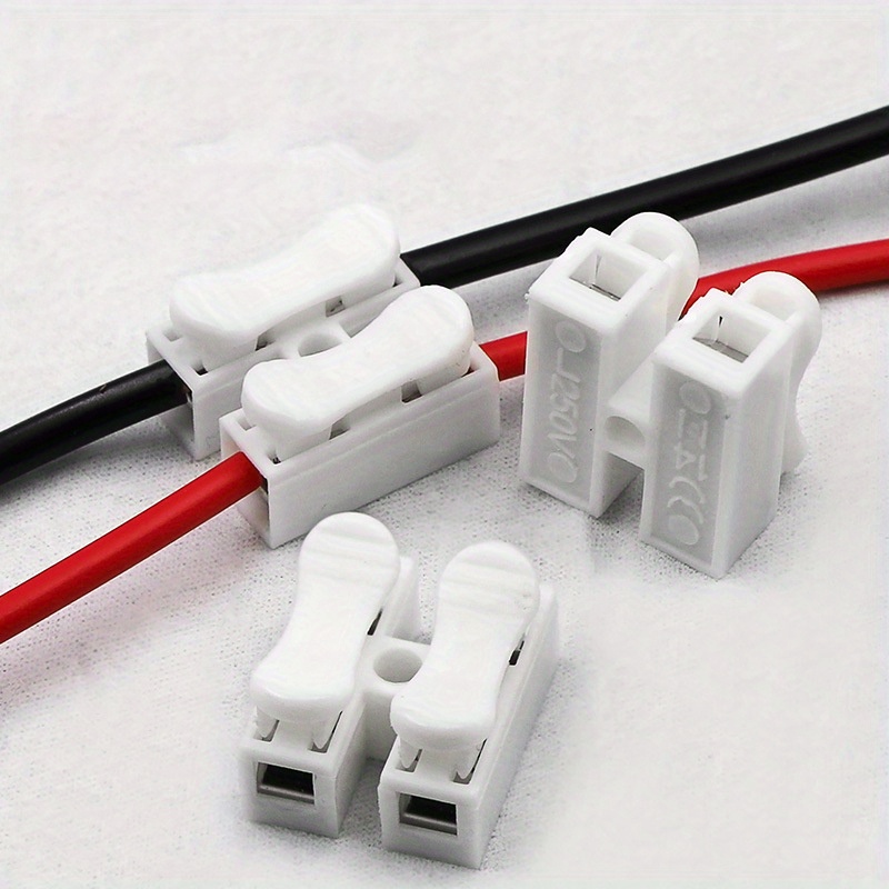 10pcs White Connectors 2 Position Terminal Blocks For Led Ceiling