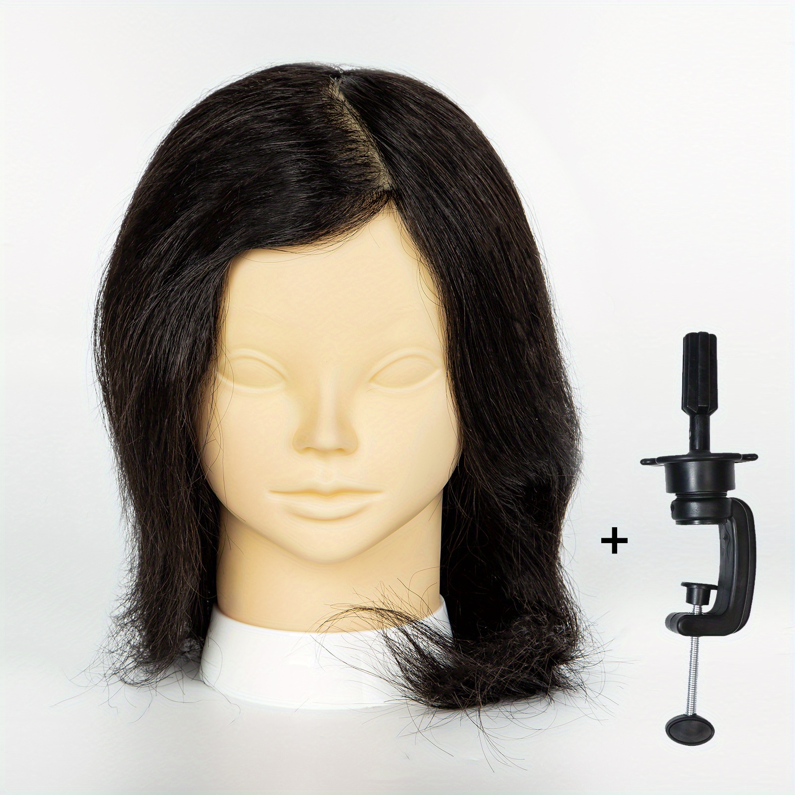 Premium Mannequin Head Medium Long Straight Hair 100% Human - Temu