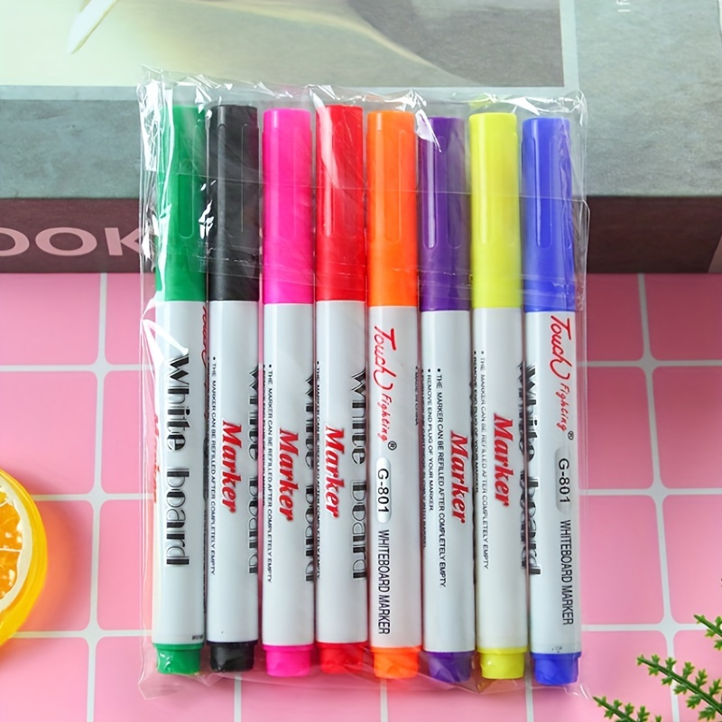 8/12Pcs Floatable Erasable Whiteboard Marker Colored Pens