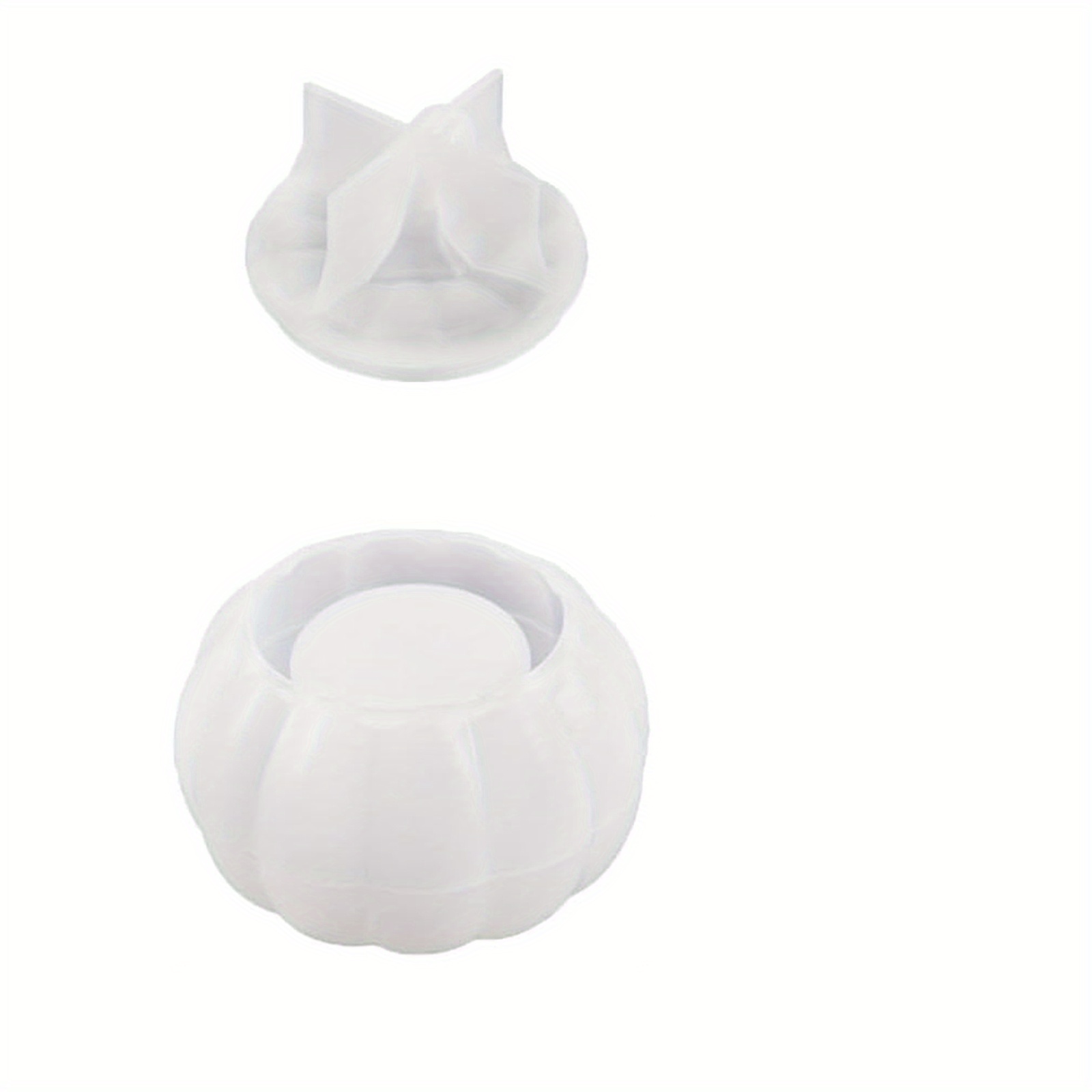 Image of Pumpkin Jar Silicone Molds Halloween Jar With Lid Resin Mold Halloween Candy Jars Epoxy Resin Molds Candle Holder Jewelry Box Container Epoxy Molds Pumpkin Silicone Mold Halloween Decor Resin Supplies