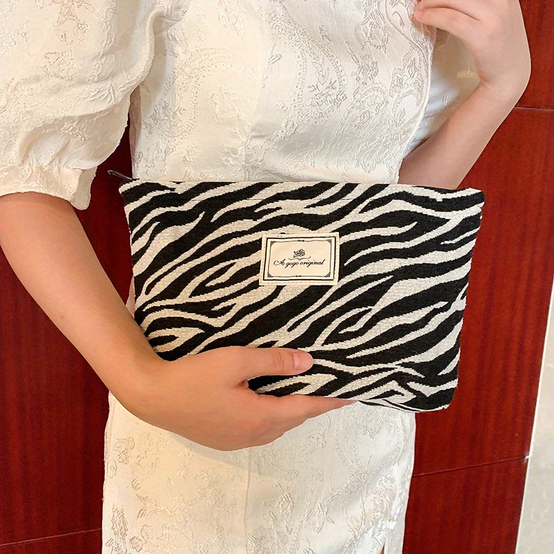 BUYIDUI Make-up-Tasche Mit Leopardenmuster – Stylischer Kulturbeutel Für Damen, Reise-Organizer Mit Mondphasen-Druck