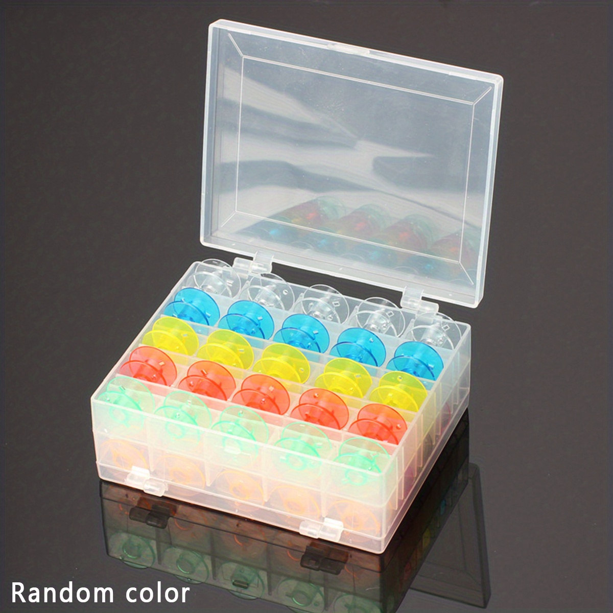 Multicolor Sewing Machine Bobbins Reusable Plastic Bobbins Spools