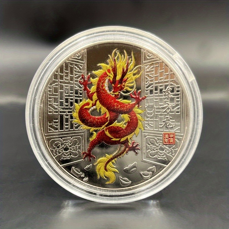 4 Kinds Dragon Year Commemorative Coins Collectibles Temu