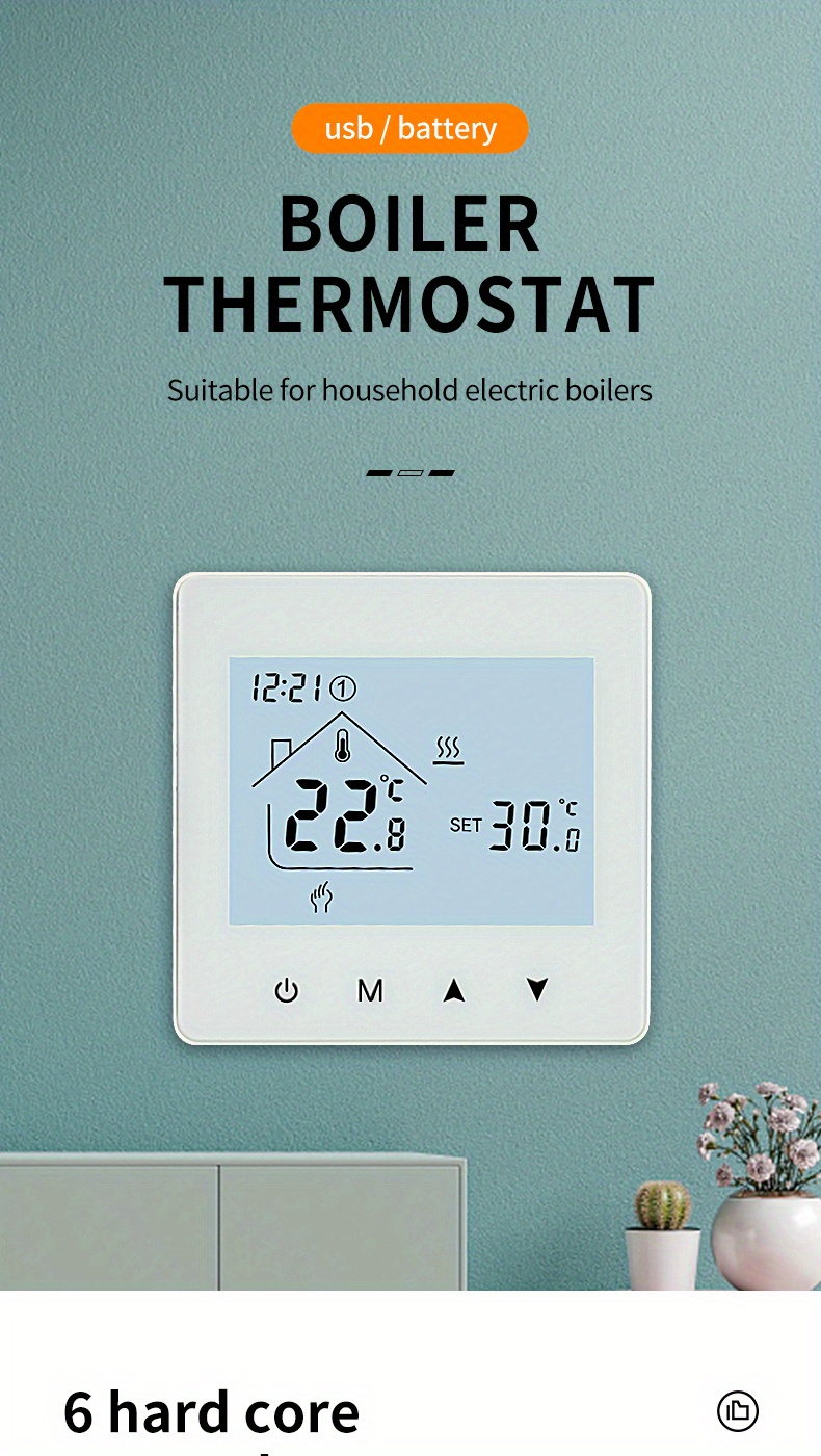 Warm Floor Thermostat Battery And Type C Powered - Temu