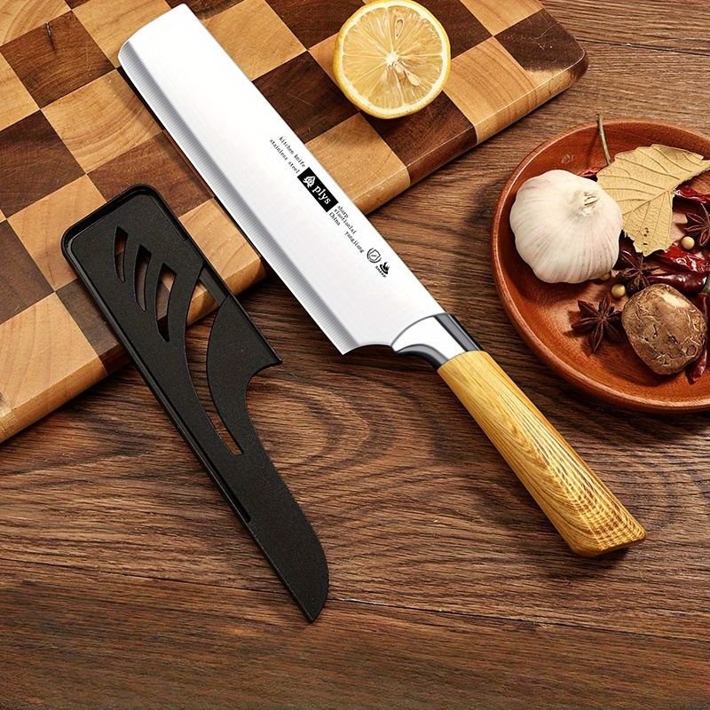 Fruit Knife with Brown Wooden Cover