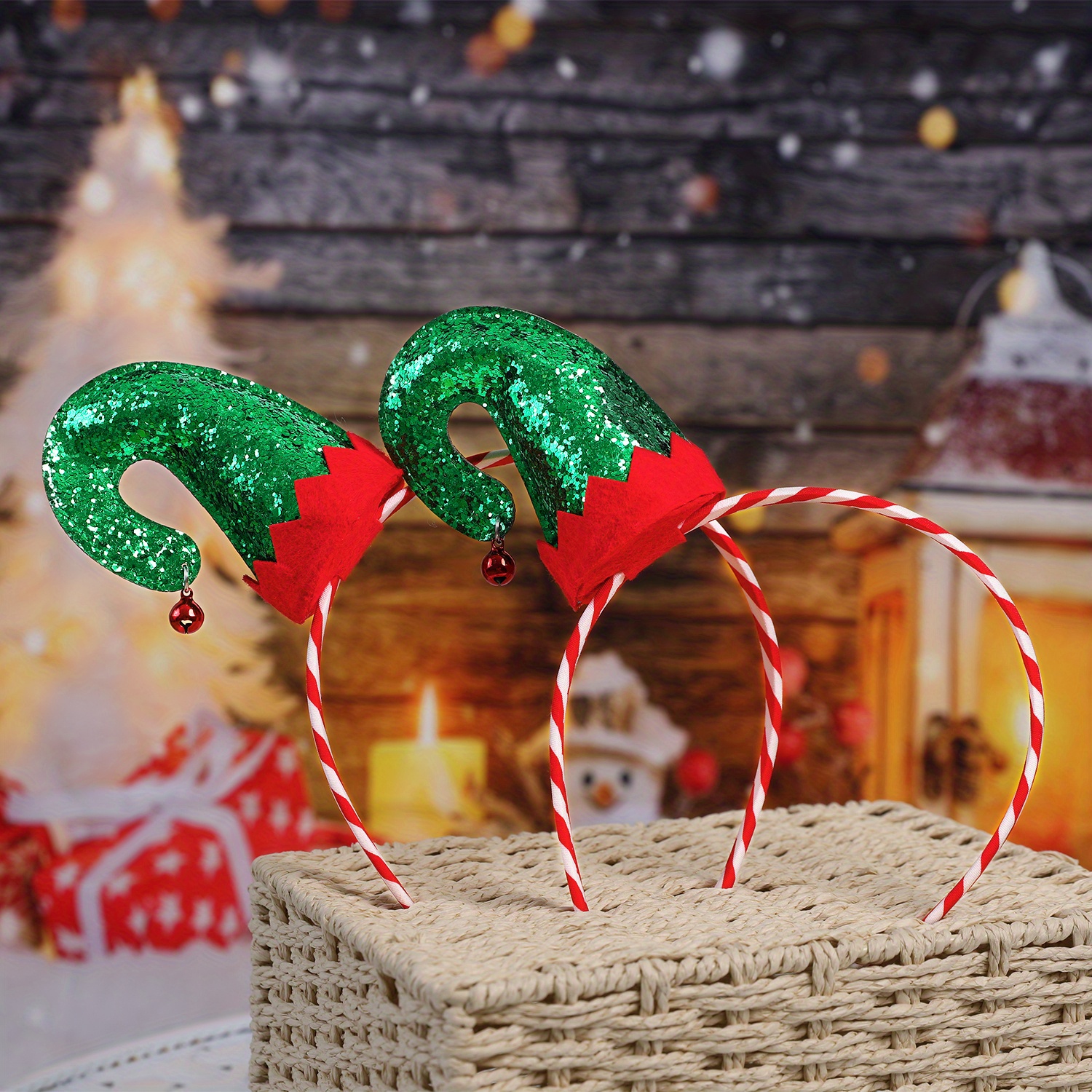 Christmas Antlers Bell Headband Shimmering Cute Head Hoop - Temu