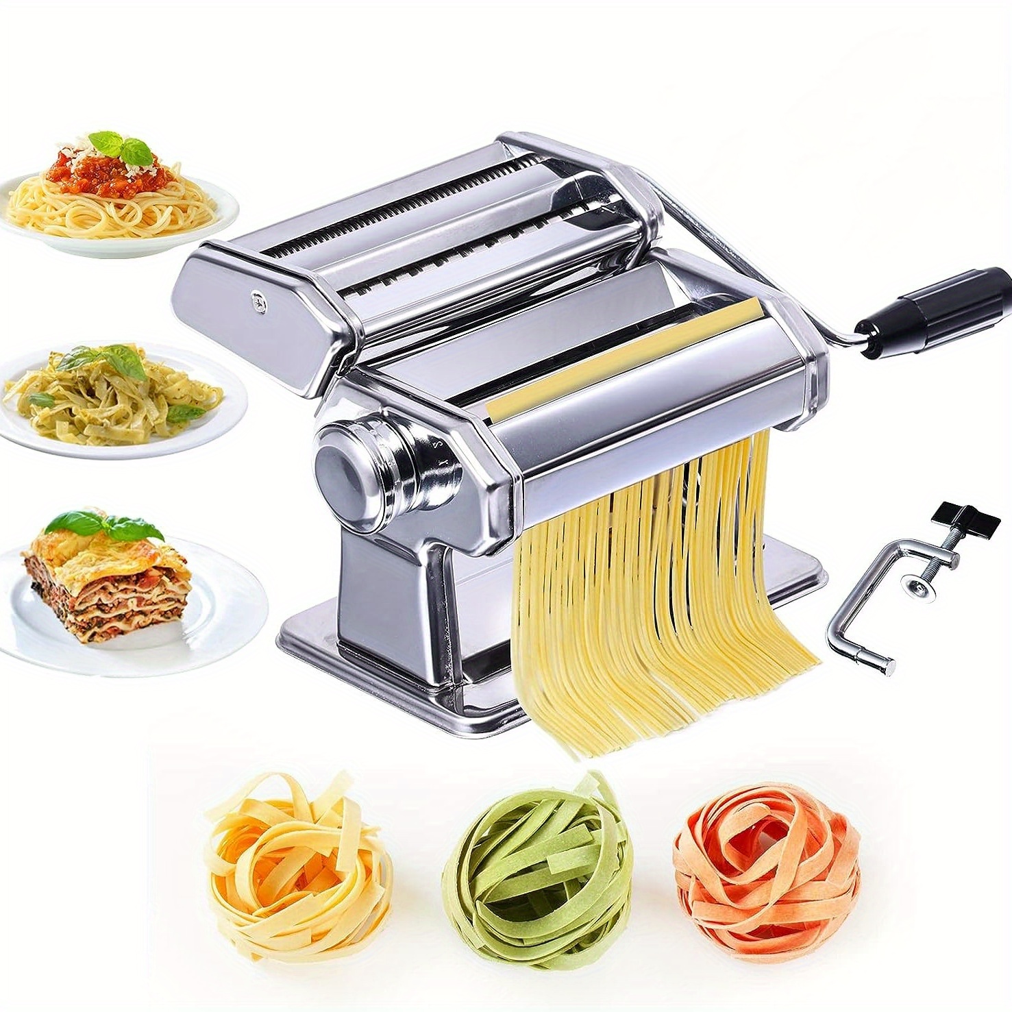 Pasta Maker Machine Roller Pasta Maker 8 Adjustable - Temu