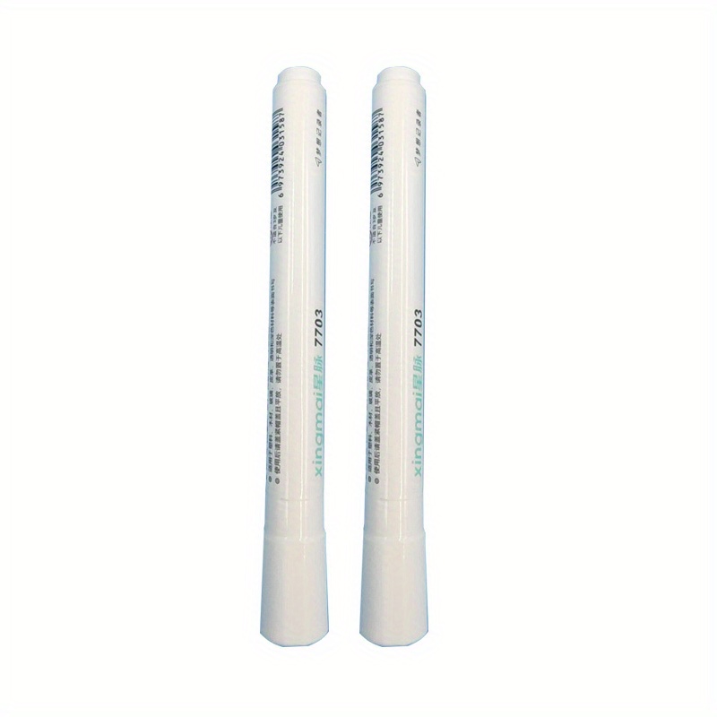 White Marker Pens Oily Waterproof Graffiti Sketching Stationery Deep Hole  0.7mm