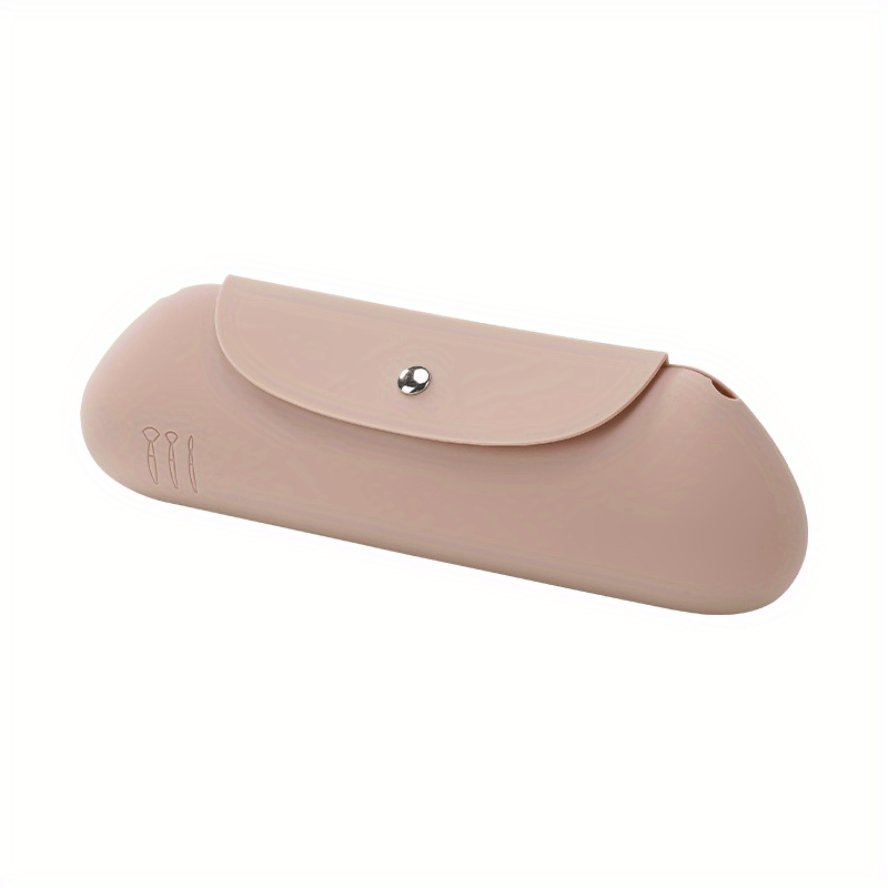 silicone travel makeup brush holder, anti-fall out portable cosmetic face brushes holder, soft and tools organizer for travel | Shop On Temu And Start Saving | Temu Bulgaria