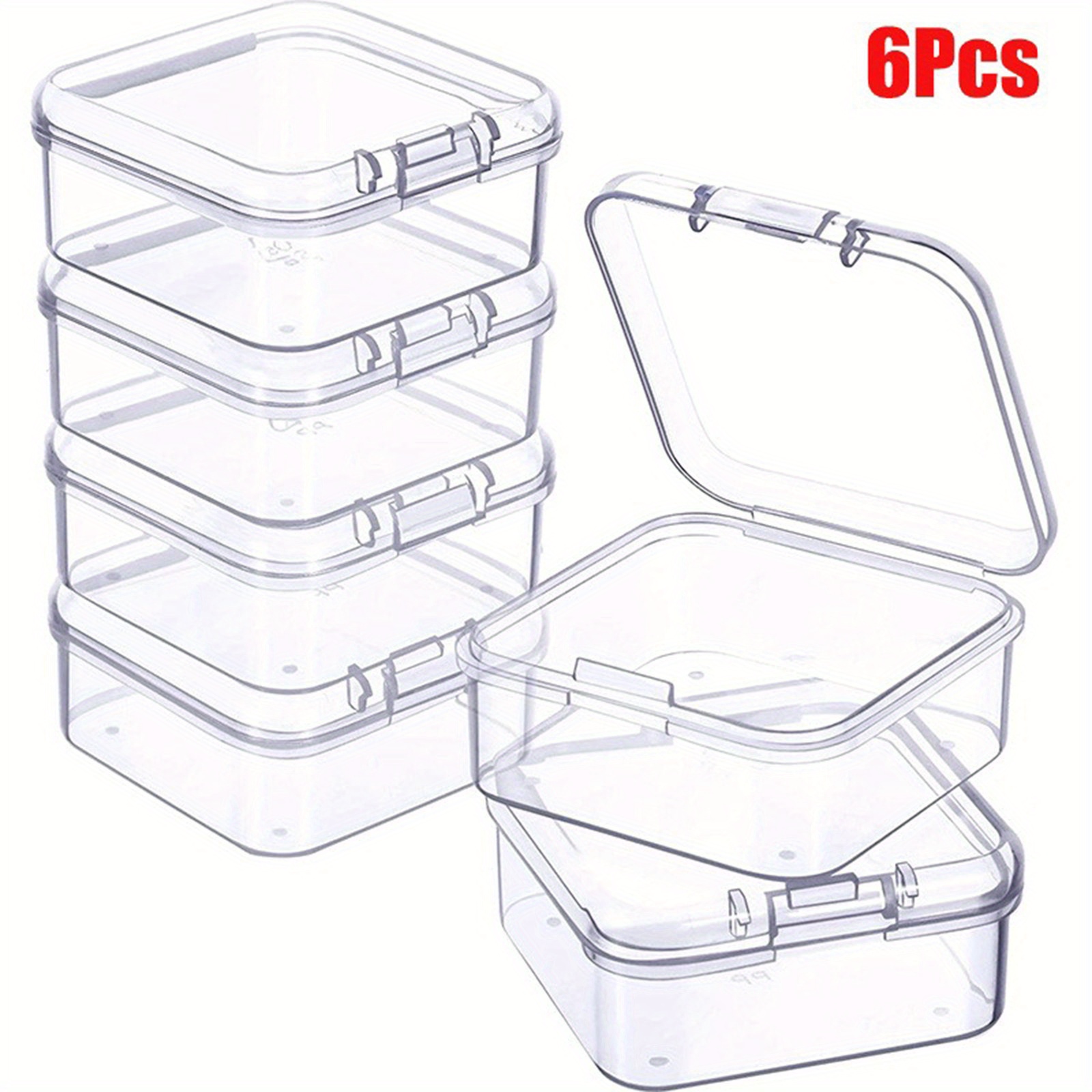 Small Plastic Containers, Clear, 12 Pcs, Small Bead Organizer, Small  Container