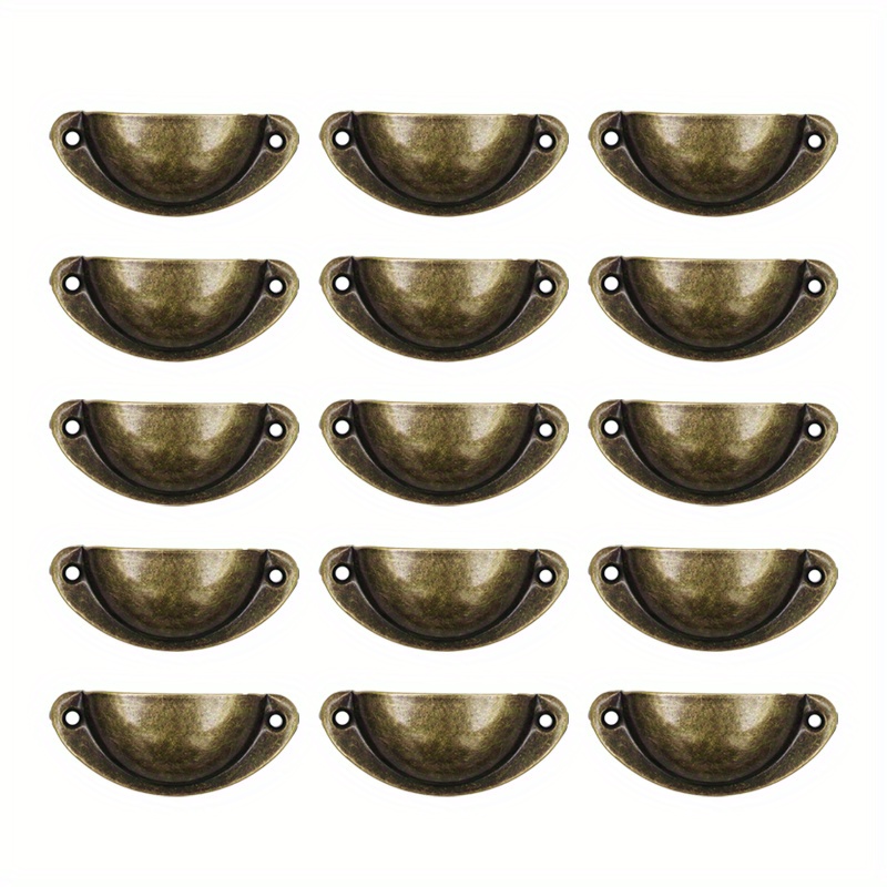Shell Cup Handles Black Iron Half Moon Vintage Cupboard Door Drawer Cabinet  Cupped Handles Pulls Knobs Furniture Hardware Cupboard Antique Brass Shell  Pulls with Screws, 10 Sets, Pulls -  Canada