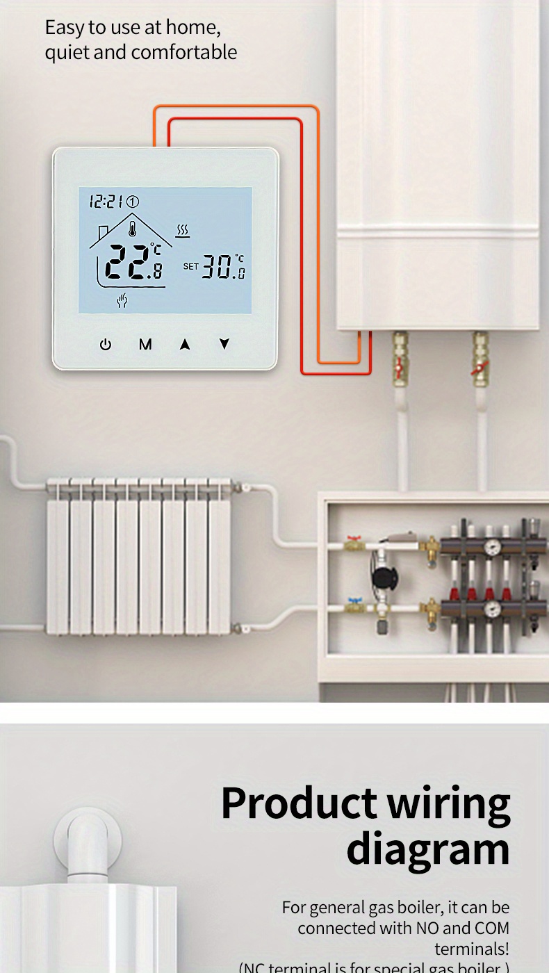 Warm Floor Thermostat Battery And Type C Powered - Temu