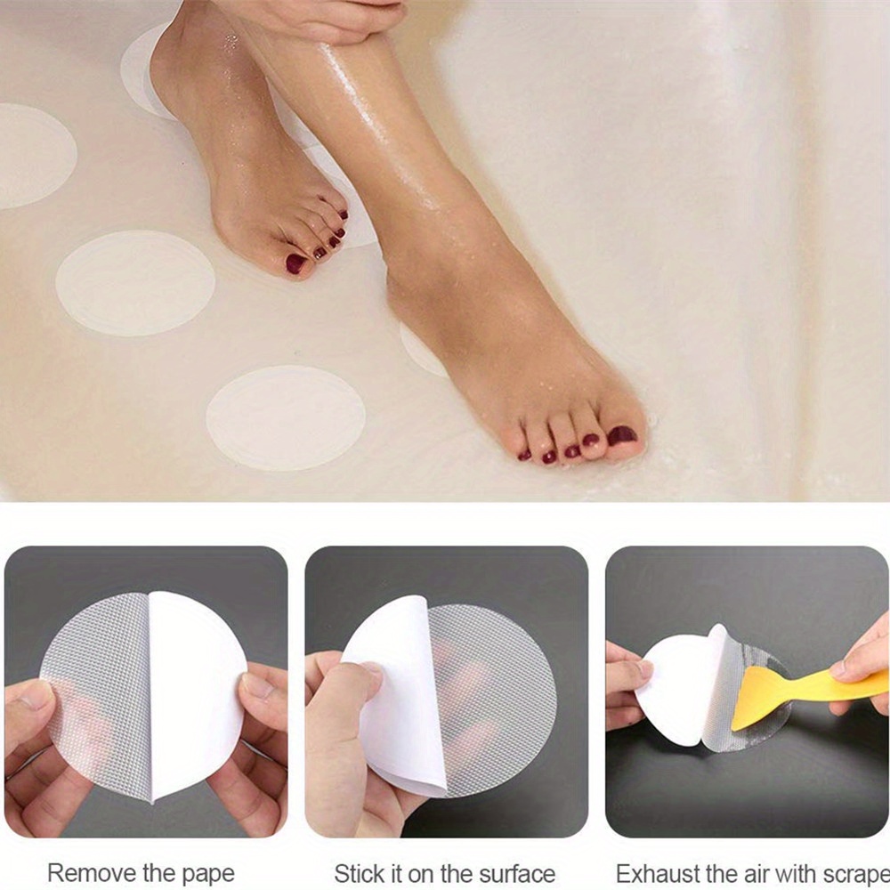   40pcs clear bathroom non slip stickers pvc anti slip shower tread sticker bathroom non slip strip safety bathtub strips   decals bathroom accessories details 18