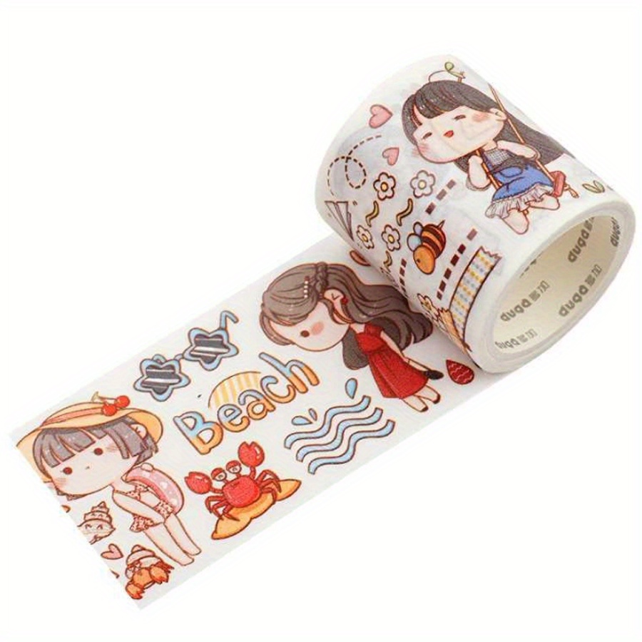 Ins Simple Cartoon Comic Washi Tape Scrapbooking DIY Decor Journal Korean  Tape Cute Tape Paper Diary