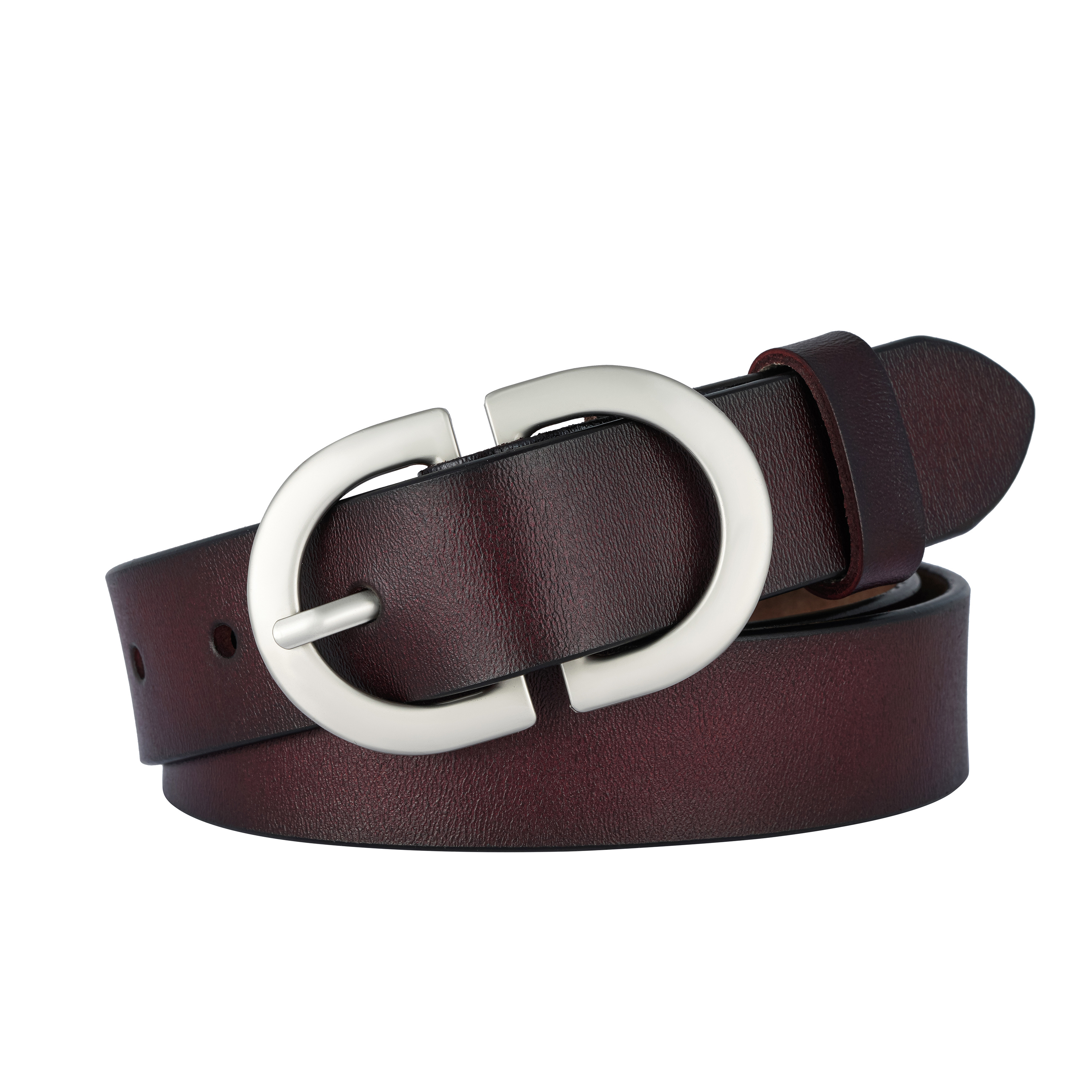 Genuine Leather Simple Belt Vintage Solid Color Casual - Temu Canada