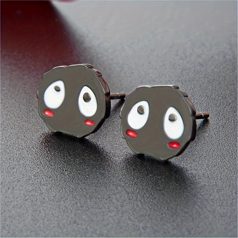 925 Sterling Silver Small Briquettes Elf Stud Earrings For - Temu