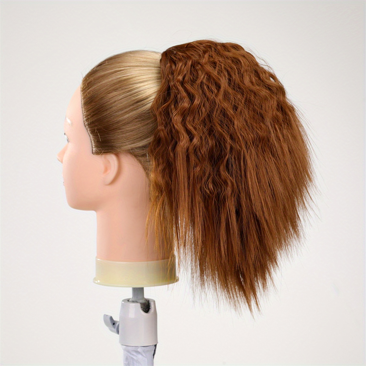 Ombre Kinky Curly Wave Ponytail Extension 30 48 Cm Short Corn Wave Drawstring