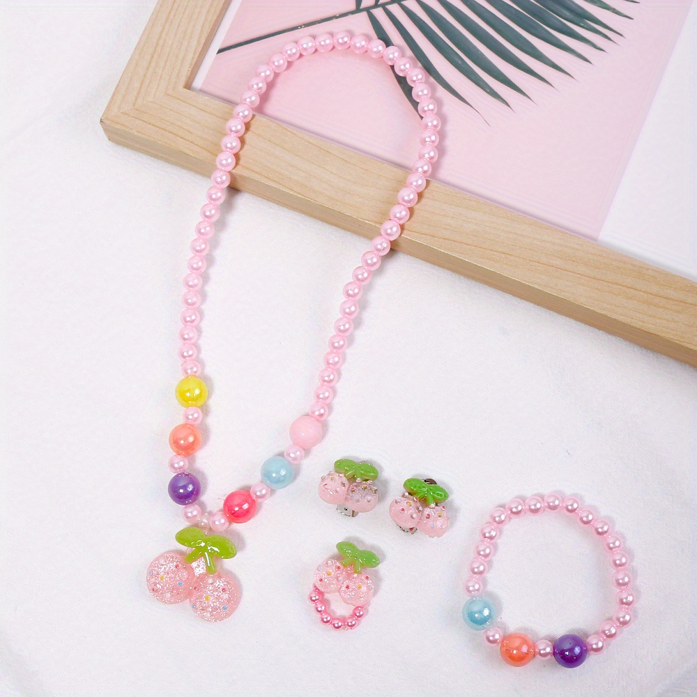 Cute Cartoon Children's Fashion Exquisite Beaded Jewelry Set