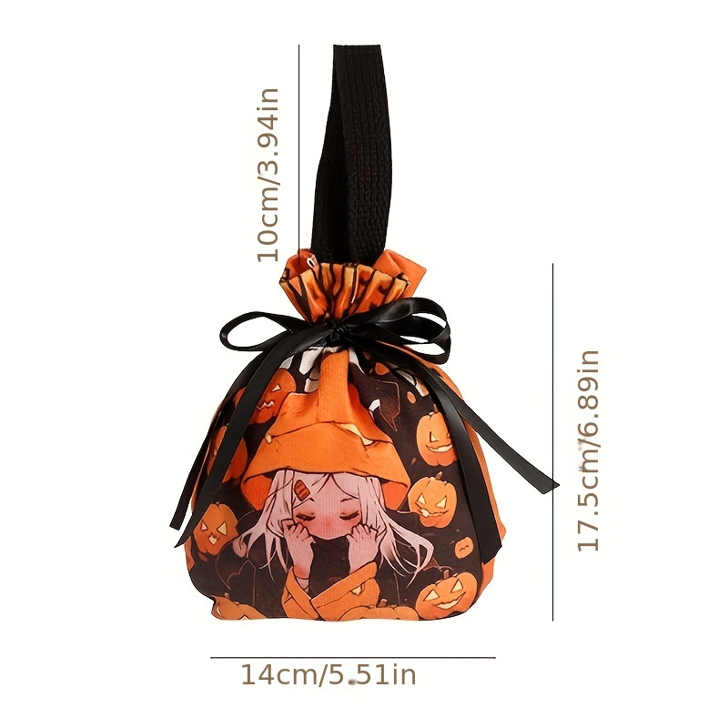 Halloween Flannelette Tote Bag Pumpkin Tote Bag Candy Gift - Temu ...