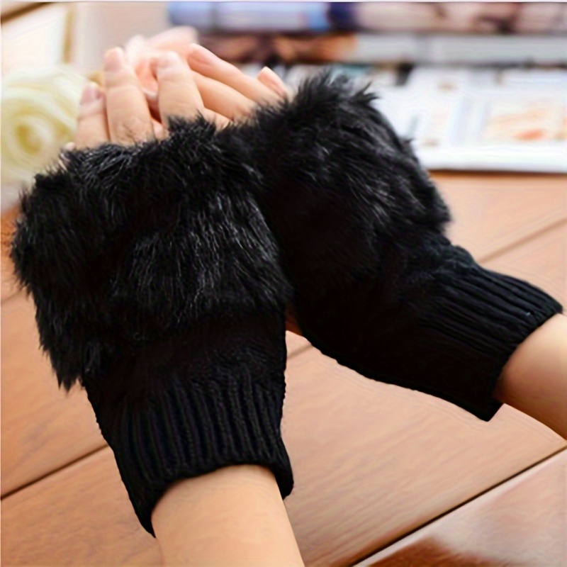 Floral Crocheted Gloves Flower Arm Warmers Knitted Gloves For Women Winter  Long Gloves Fingerless Mittens Warm Knit Gloves - Temu