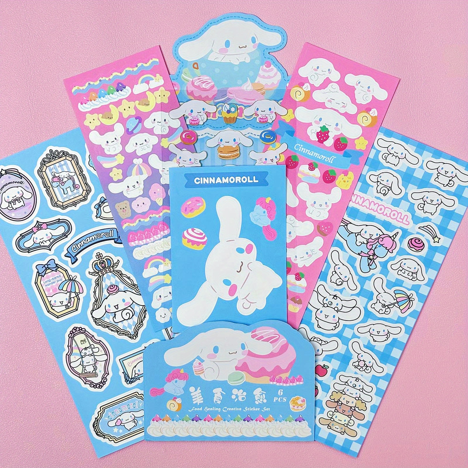 Cute Anime Stickers Pack Hellokitty Kuromi Cinnamoroll - Temu