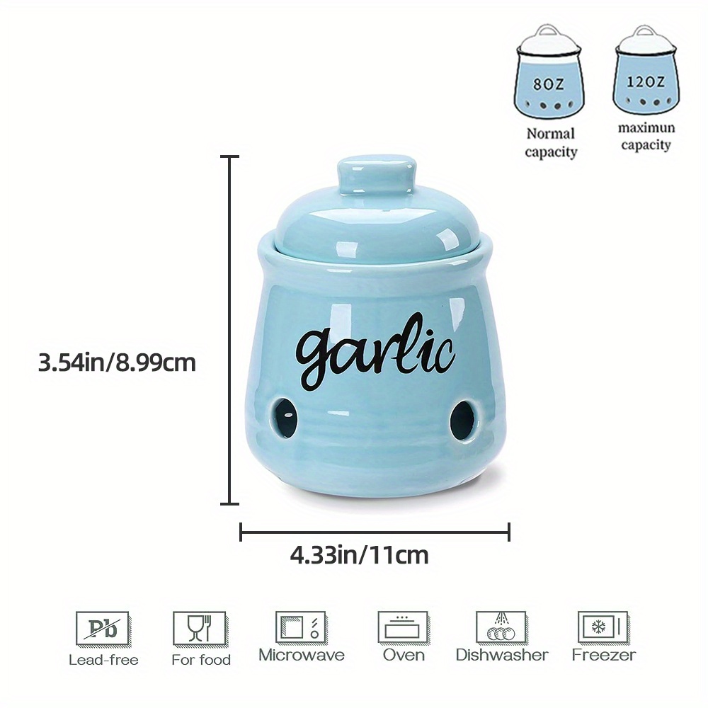Garlic Keeper Lid Ceramic Garlic Keeper Storage Container Temu Australia