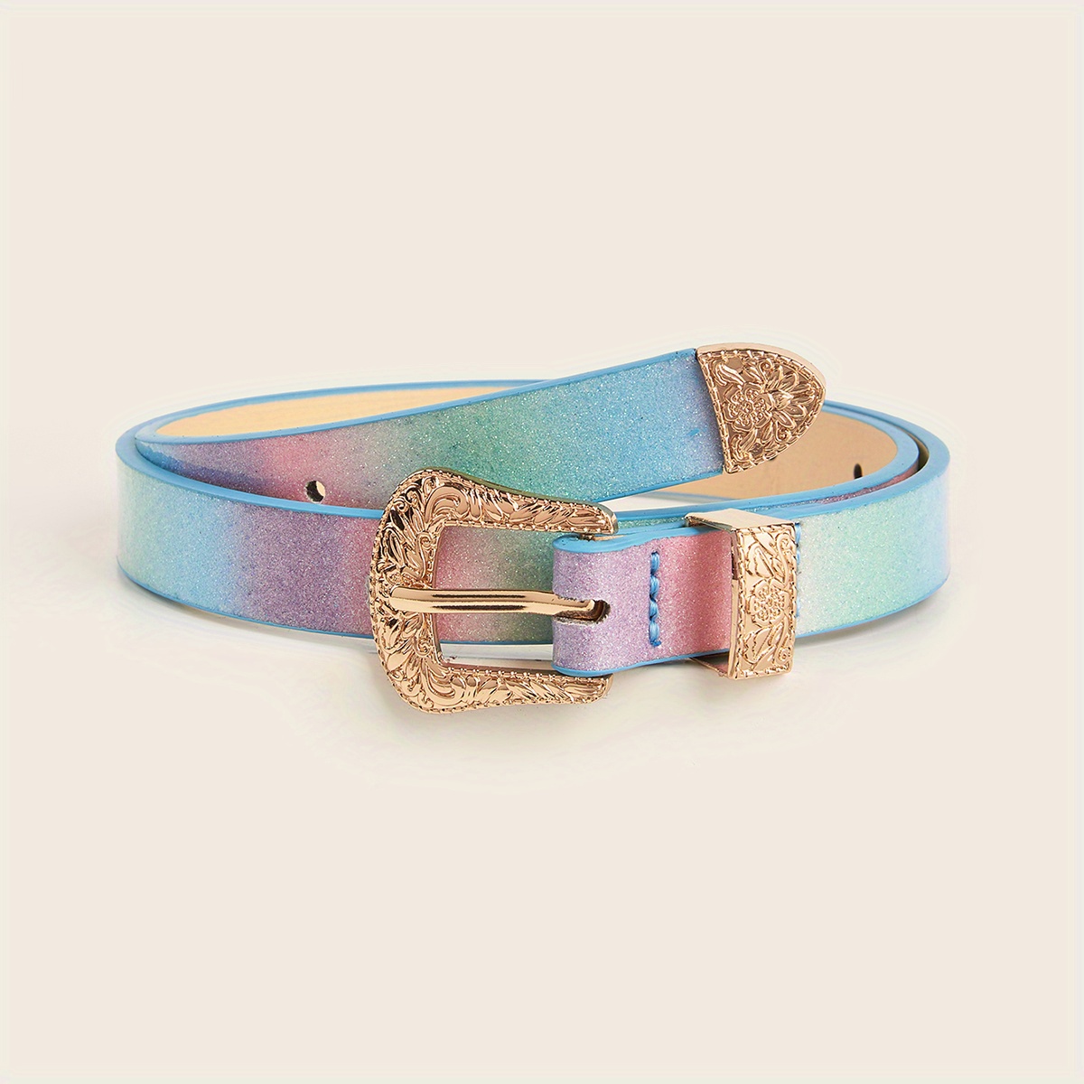 Kids Belt Diamond Buckle For Women Children Boys/Girls PU Leather Belts Jeans Candy Waist Belt