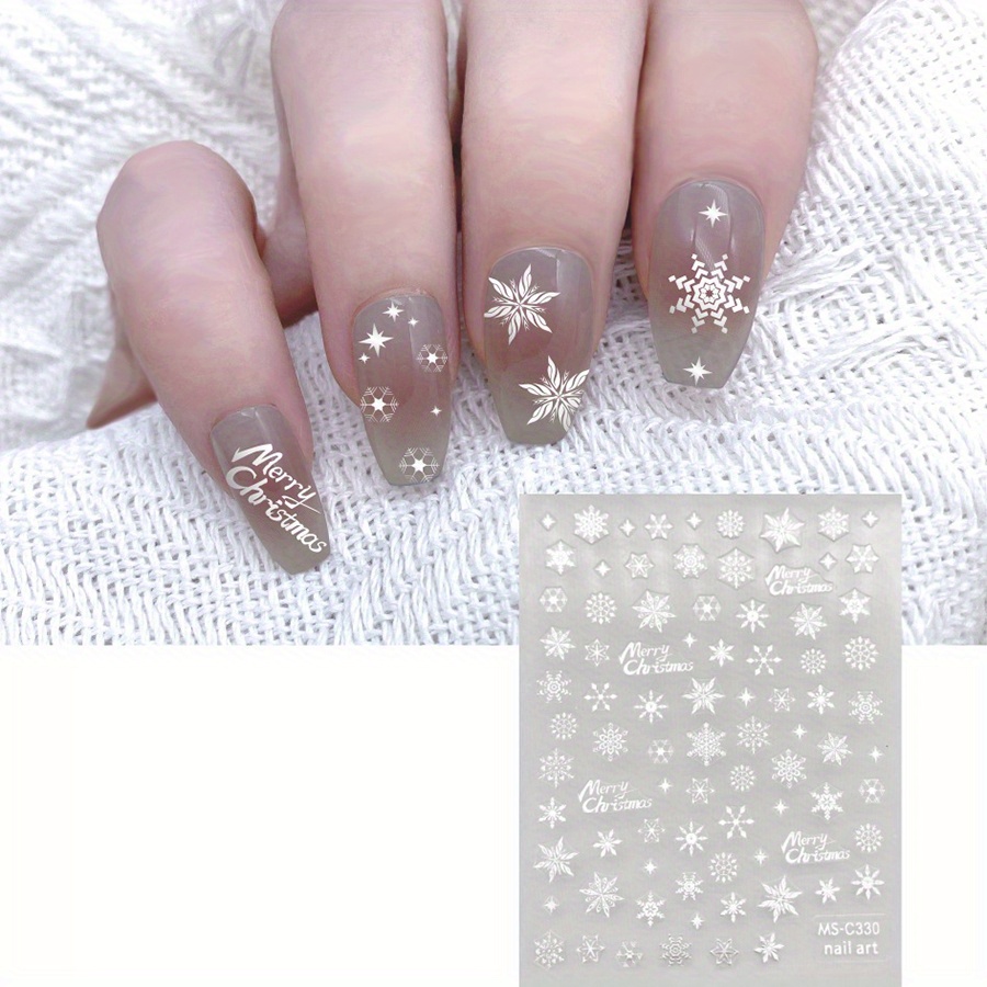 Snowflake Nail Art Decals - Self Adhesive Winter Nail Stickers