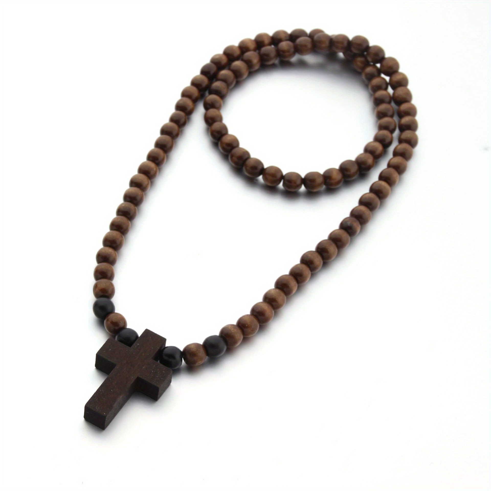 Mens wooden on sale cross necklace