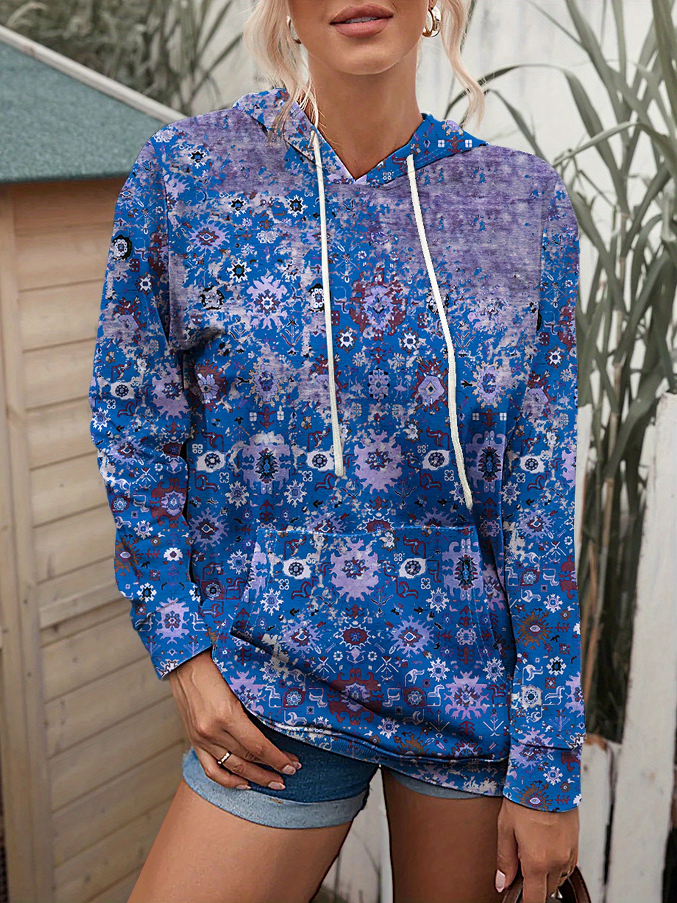 Haut Femme Famosa à Cordon Floral - Manches Fluides, Taille S, Occasion Très Bon état